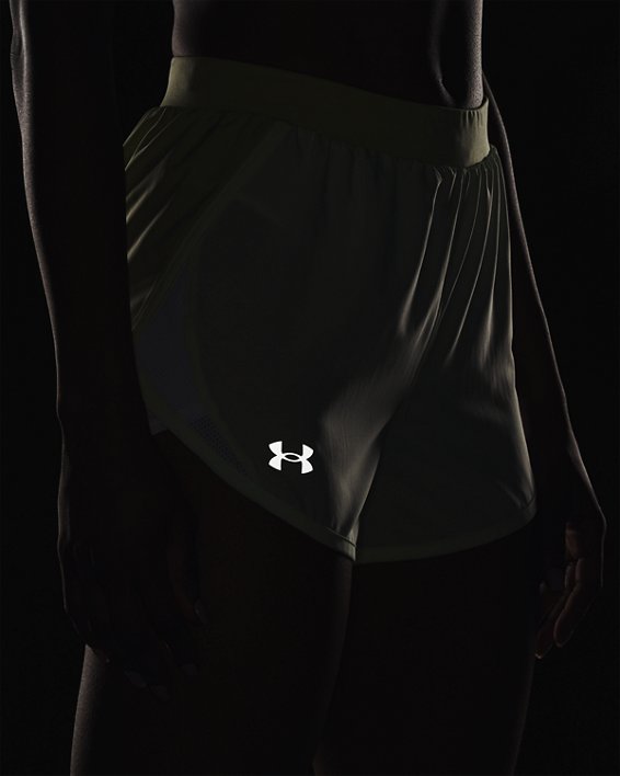Women's UA Fly-By 2.0 Shorts, Green, pdpMainDesktop image number 3